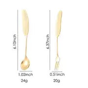 Elegant Feather Spoon & Fork Set